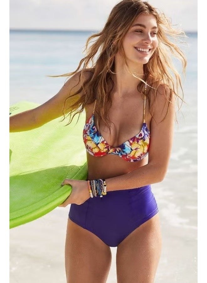 Angelsin Stylish Colorful Support Waist Bikini Top - Image 1